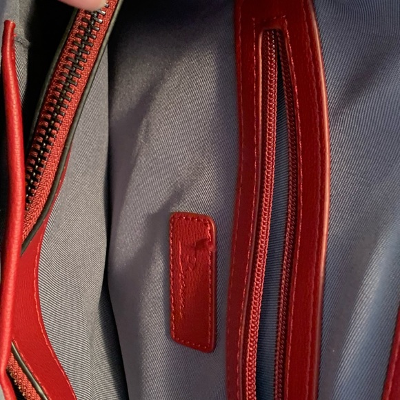 Browns red leather handbag. - Picture 4 of 4